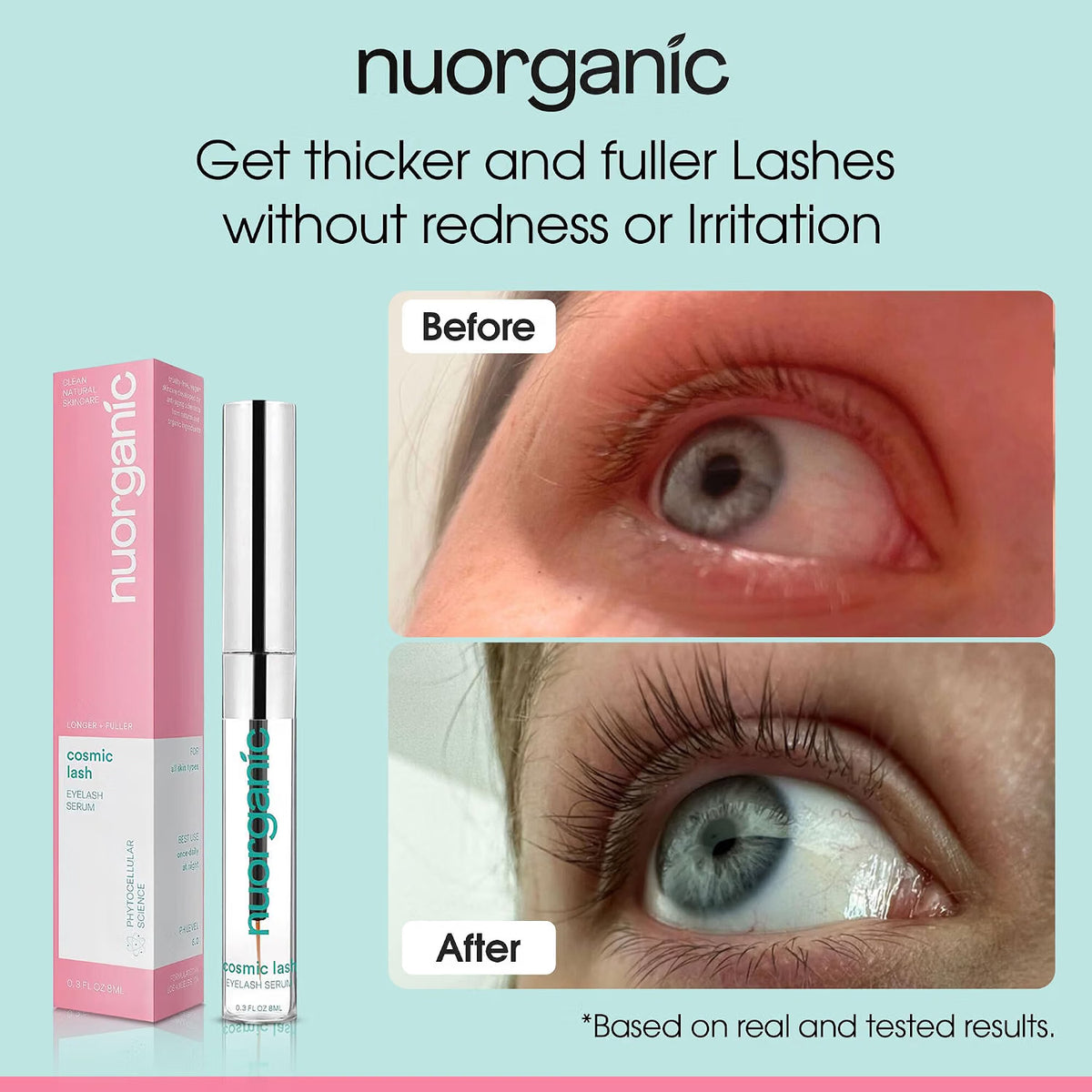 Nuroganic Eyelash Growth Serum Prostaglandin-Free Lash Serum for Longer Lashes