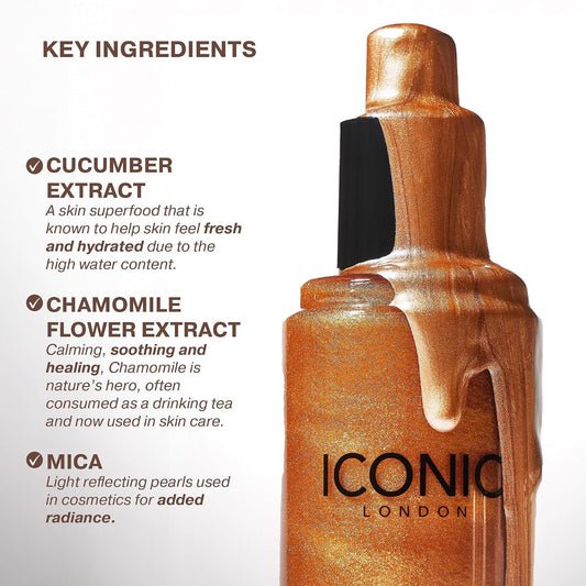 ICONIC LONDON Prep-Set-Glow | Hydrating + Setting + Glowing Spray, 3-in-1 Formula for a Dewy, Radiant Finish | Glow, 120ml