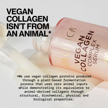 Pacifica Beauty Vegan Collagen Complex Serum, Hydrating Face Serum with Vegan Collagen & Botanical Extracts, 1 fl oz (29 ml)