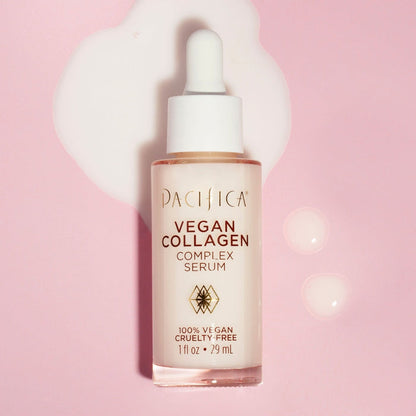 Pacifica Beauty Vegan Collagen Complex Serum, Hydrating Face Serum with Vegan Collagen & Botanical Extracts, 1 fl oz (29 ml)