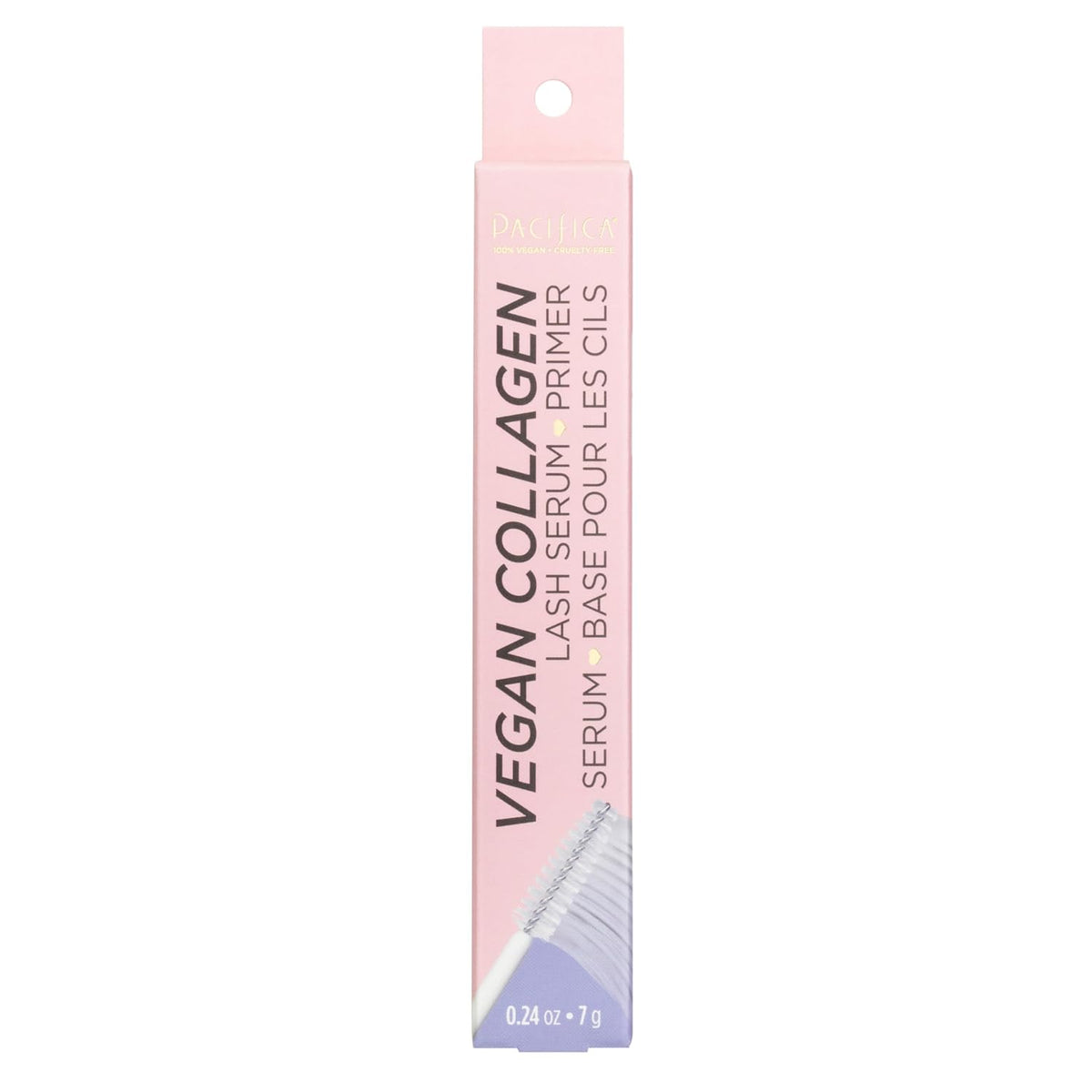 Pacifica Vegan Collagen Lash Serum & Clear Mascara Primer, Conditioning Formula with Vitamin B5 & E, 0.24 fl oz (7 ml)