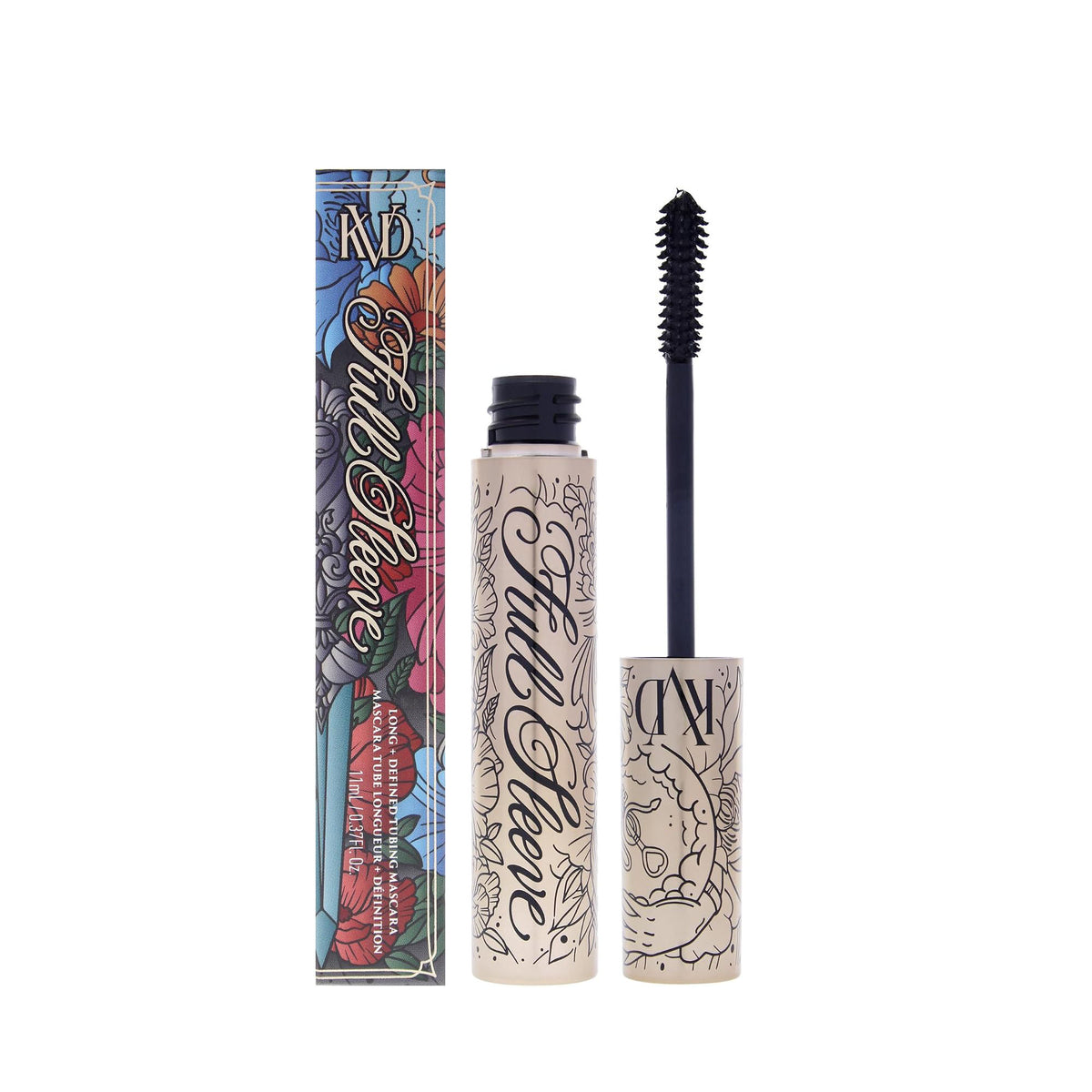 KVD Beauty Full Sleeve Long + Defined Tubing Mascara, Ink Black, 11 ml (0.37 fl oz)