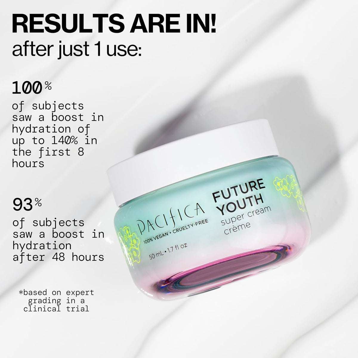 Pacifica Future Youth Super Cream Anti-Aging Face Moisturizer with Peptides & Antioxidants, 1.7 fl oz (50 ml)