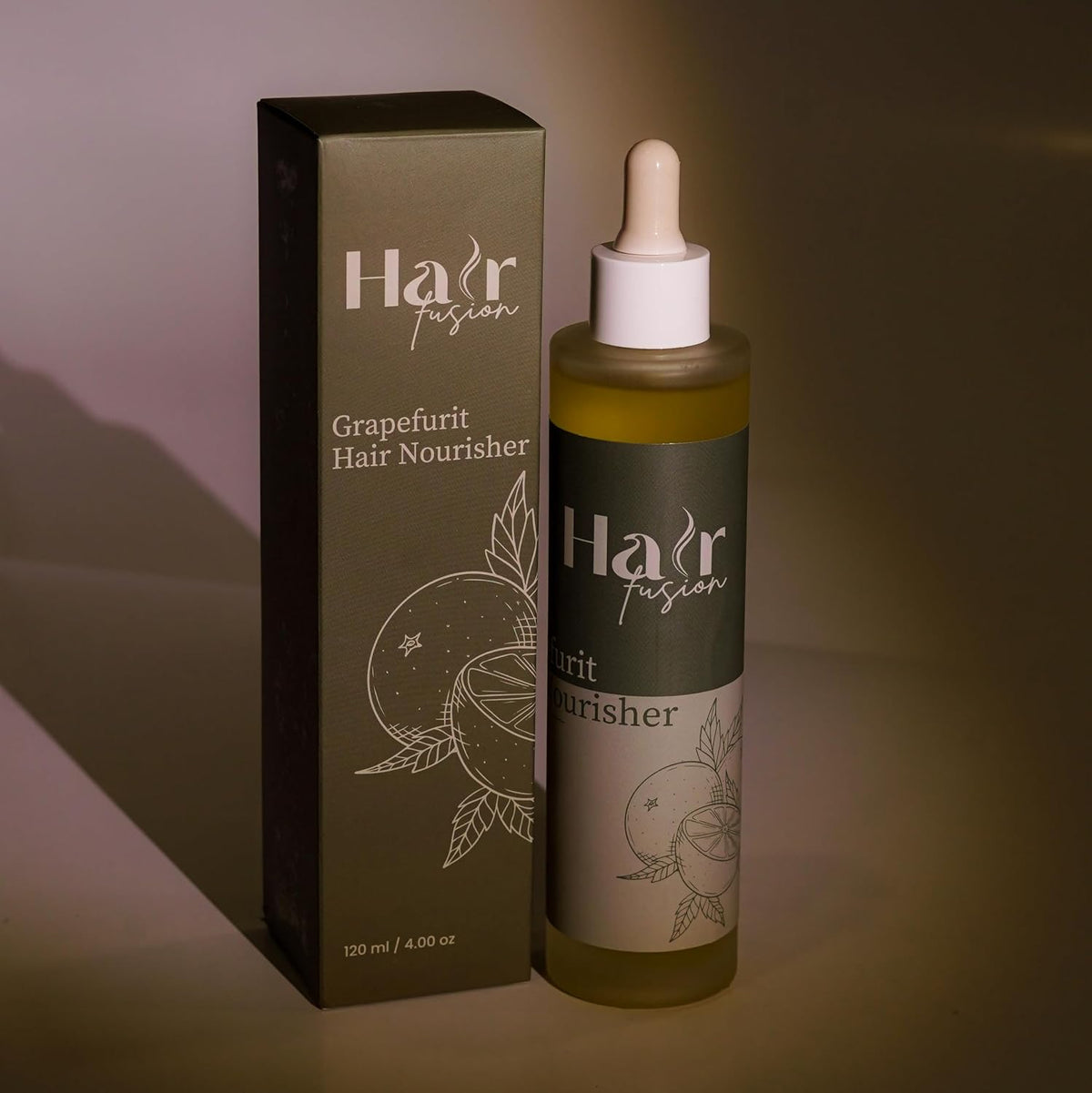 Hair Fusion 3-Pack Hair Oil Set, Batana Essence Oil, Grapefruit Hair Nourisher & Rosemary Growth Elixir, 120 ml Each (Total 360 ml)