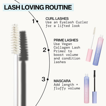 Pacifica Vegan Collagen Lash Serum & Clear Mascara Primer, Conditioning Formula with Vitamin B5 & E, 0.24 fl oz (7 ml)