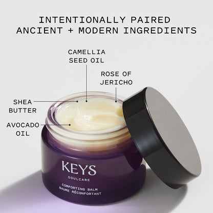 Keys Soulcare Comforting Balm, Nourishing Face + Body Balm, Vanilla Scent, 0.74 oz