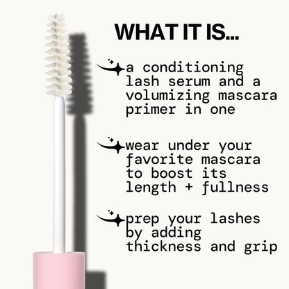 Pacifica Vegan Collagen Lash Serum & Clear Mascara Primer, Conditioning Formula with Vitamin B5 & E, 0.24 fl oz (7 ml)