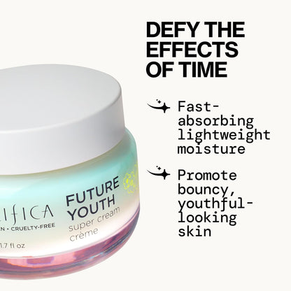 Pacifica Future Youth Super Cream Anti-Aging Face Moisturizer with Peptides & Antioxidants, 1.7 fl oz (50 ml)