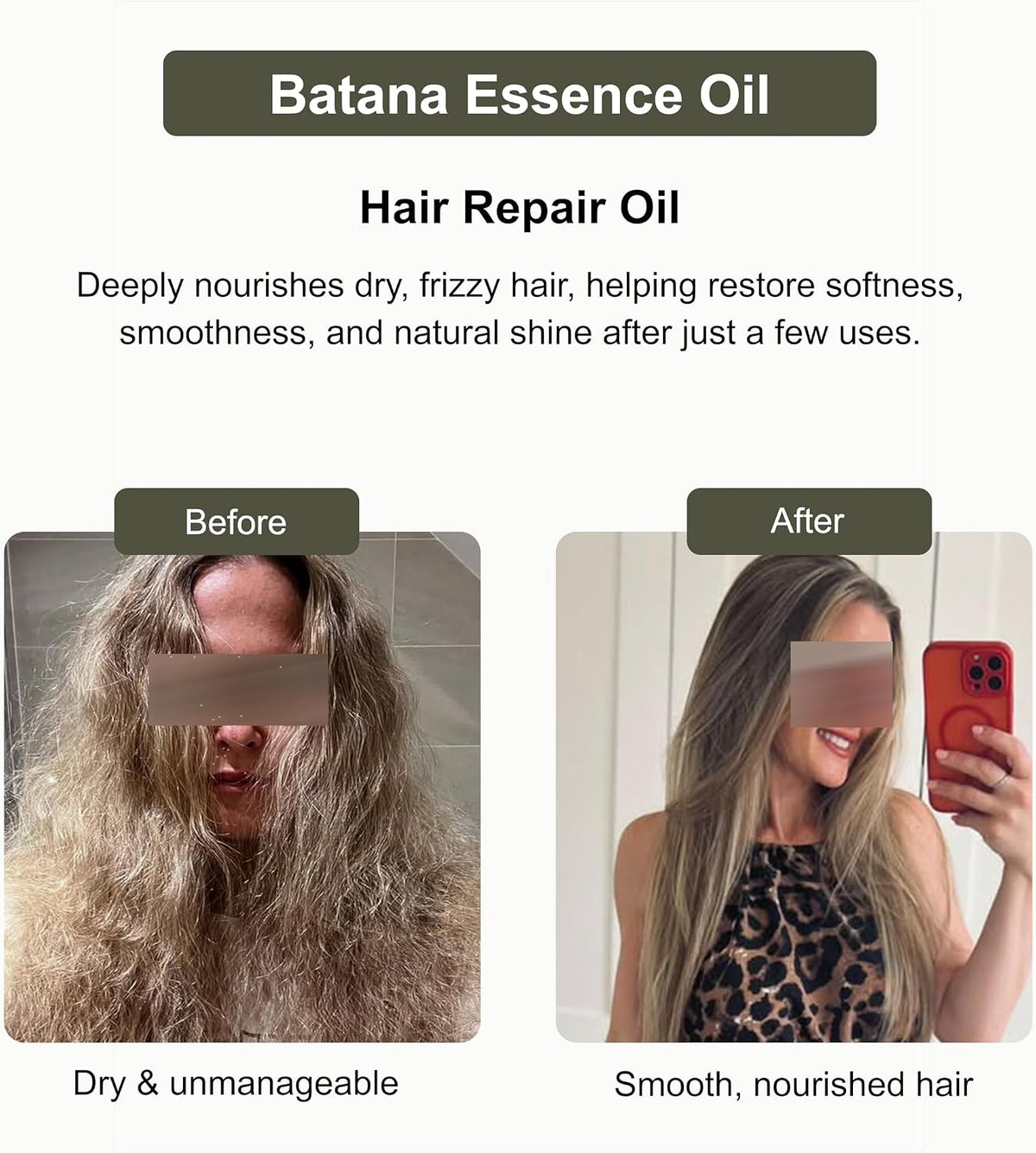 Hair Fusion 3-Pack Hair Oil Set, Batana Essence Oil, Grapefruit Hair Nourisher & Rosemary Growth Elixir, 120 ml Each (Total 360 ml)