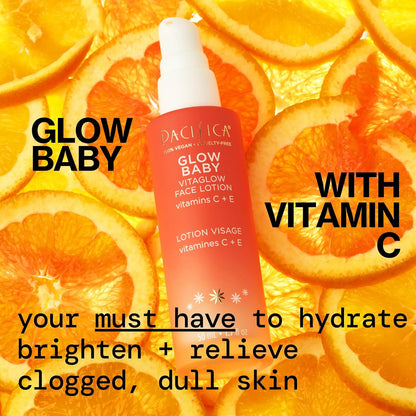 Pacifica Glow Baby VitaGlow Face Lotion, Vitamin C Brightening & Hydrating Face Moisturizer with Vitamin E, 1.7 fl oz (50 ml)