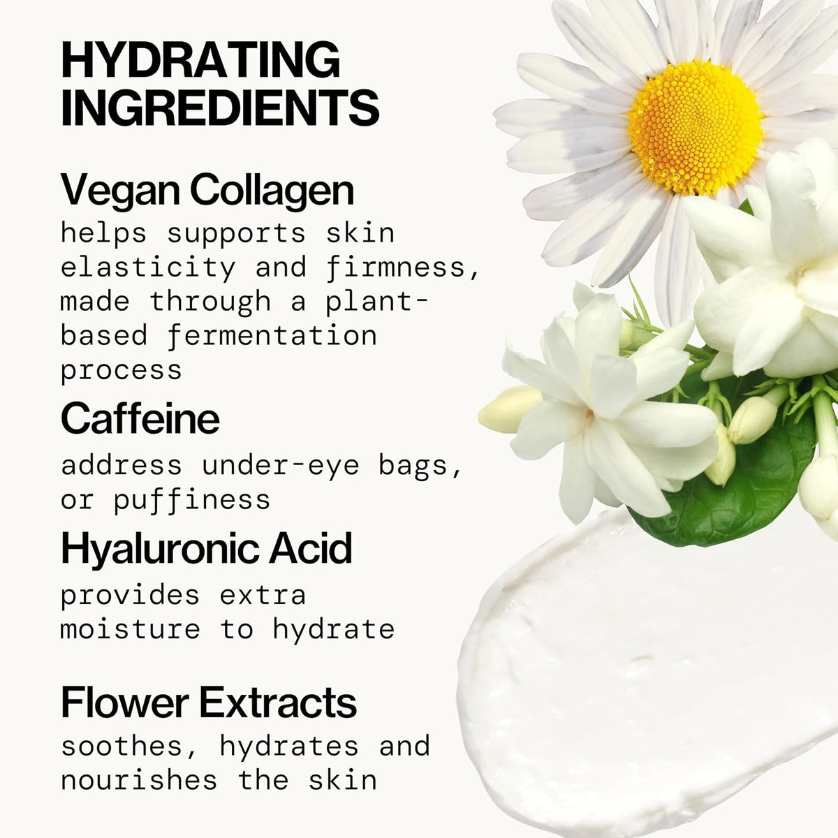 Pacifica Vegan Collagen Overnight Recovery Cream, Hydrating Face & Under Eye Night Moisturizer with Hyaluronic Acid & Caffeine, 0.5 fl oz (15 ml)