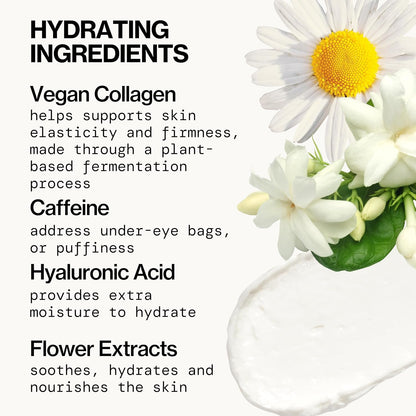 Pacifica Vegan Collagen Overnight Recovery Cream, Hydrating Face & Under Eye Night Moisturizer with Hyaluronic Acid & Caffeine, 0.5 fl oz (15 ml)