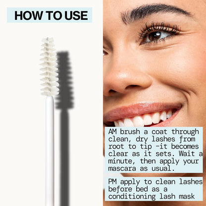 Pacifica Vegan Collagen Lash Serum & Clear Mascara Primer, Conditioning Formula with Vitamin B5 & E, 0.24 fl oz (7 ml)