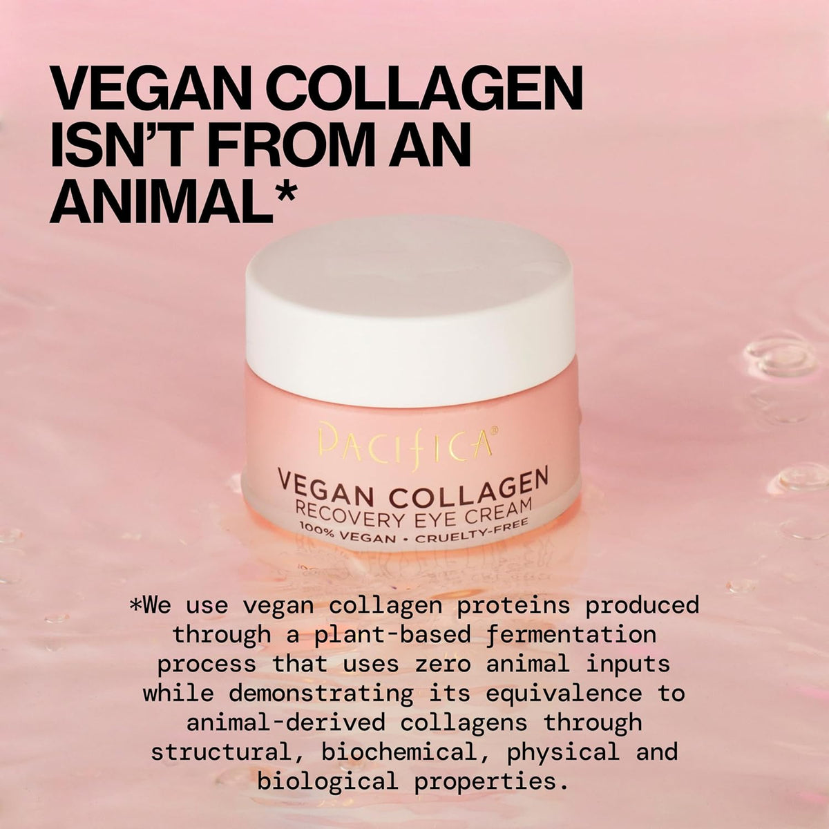 Pacifica Vegan Collagen Overnight Recovery Cream, Hydrating Face & Under Eye Night Moisturizer with Hyaluronic Acid & Caffeine, 0.5 fl oz (15 ml)