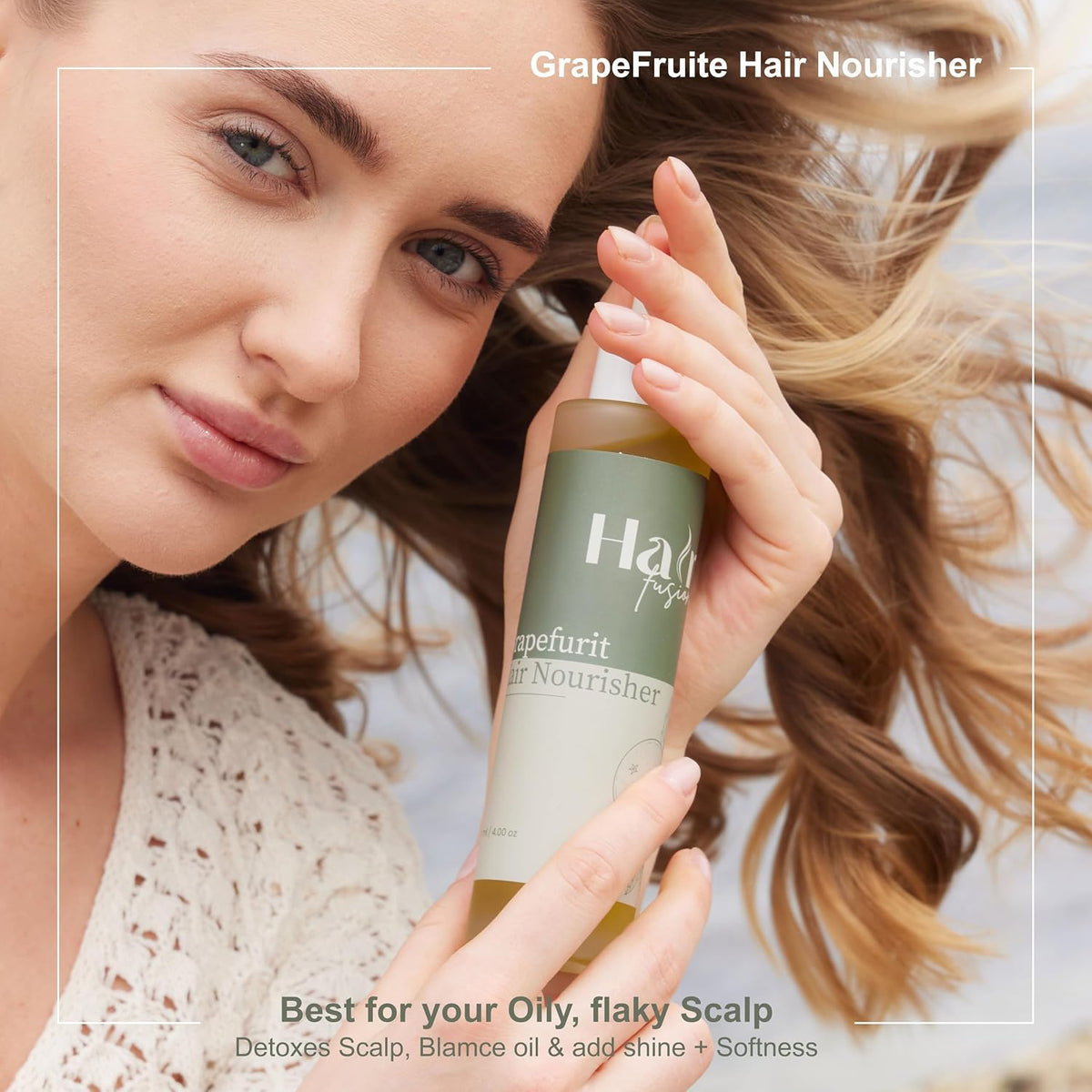 Hair Fusion 3-Pack Hair Oil Set, Batana Essence Oil, Grapefruit Hair Nourisher & Rosemary Growth Elixir, 120 ml Each (Total 360 ml)