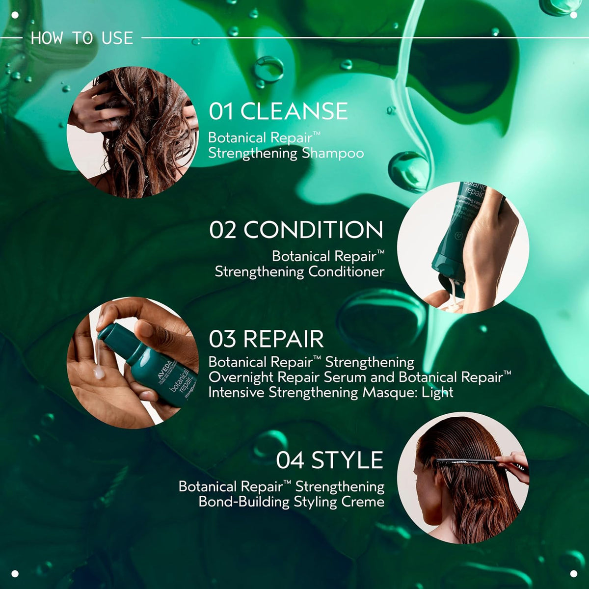 Aveda Botanical Repair Strengthening Shampoo, Bond-Building Shampoo for Damaged Hair, 6.7 fl oz (200 ml)