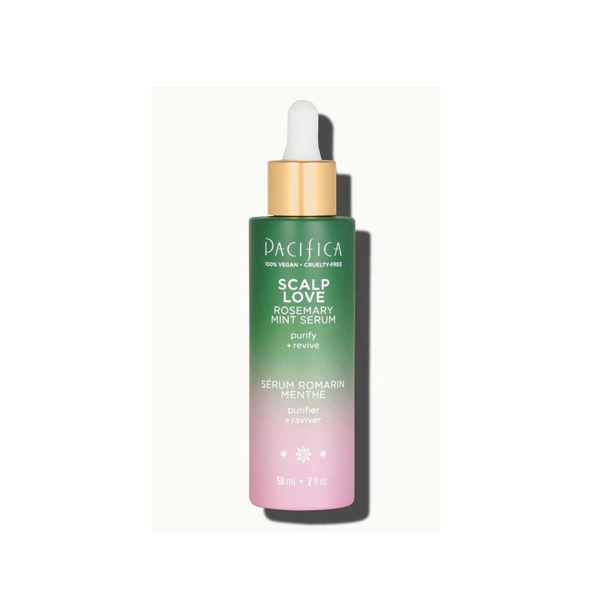 Pacifica Beauty Scalp Love Rosemary Mint Serum, Detoxifying & Hydrating Scalp Treatment, 2 fl oz (58 ml)