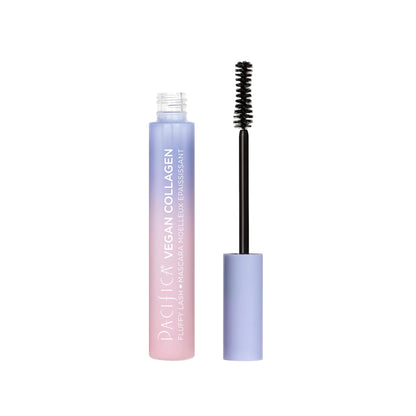 Pacifica Vegan Collagen Fluffy Lash Mascara, Black Lengthening & Volumizing Mascara with Plant-Based Fibers, 0.24 oz (7 g)