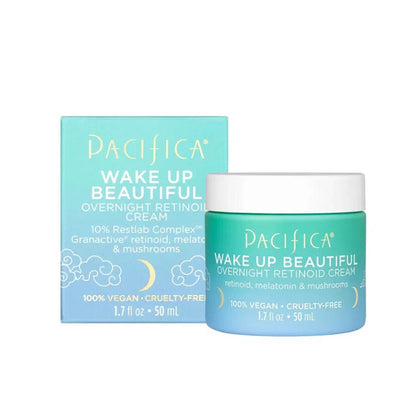 Pacifica Wake Up Beautiful Overnight Retinoid Night Cream with Melatonin & Botanical Extracts, 1.7 fl oz (50 ml)