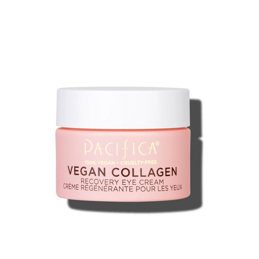 Pacifica Vegan Collagen Overnight Recovery Cream, Hydrating Face & Under Eye Night Moisturizer with Hyaluronic Acid & Caffeine, 0.5 fl oz (15 ml)