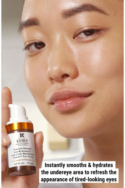 Kiehl's Powerful-Strength Eye Serum with 10% Pure Vitamin C, Tri-Peptide & Hyaluronic Acid, 15 ml